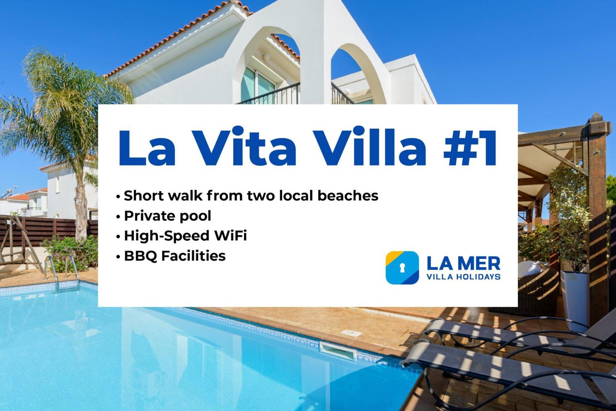 La Vita Villa #1 Protaras Exteriör bild